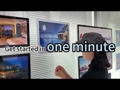 Tampilan jendela dipasang di dinding Led Pencahayaan Bingkai gambar Kotak lampu kristal persegi panjang