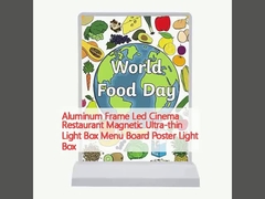 Aluminium Frame Led Cinema Restaurant Magnetic Ultra-nipis Light Box Menu Board Poster Light Box