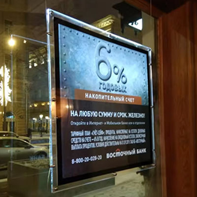 Beli Iklan Kotak Cahaya Kristal 240V Led Sign Board Untuk Tampilan Restoran pembuatan online