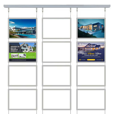 Beli Kotak Cahaya Kristal Gantung Horizontal 210 X 297mm Panel Tampilan Papan Tanda LED Ringan pembuatan online