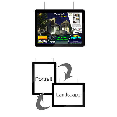 Beli Bingkai Gambar Foto Kotak Cahaya Iklan Panel LED Akrilik 210mm X 297mm pembuatan online