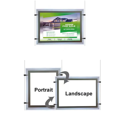 Beli CE Light Box Iklan Real Estate Hanging Backlit Ultra Thin Crystal Light Box Tampilan 5,76 Watt pembuatan online
