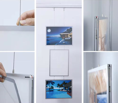 Beli Aluminium Ultra Slim Crystal Light Box Snap Clip Iklan Backlit Poster Frame Light Box pembuatan online