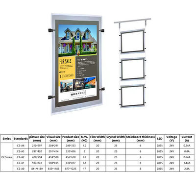 Beli Display Digital Stand Real Estate Kristal Akrilik Display Digital Display Reklame A4 Panel Lampu Backlit Transparan pembuatan online