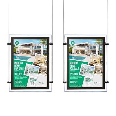 Beli Waterproof Real Estate Backlit Poster Iklan Hanging Slim Foto Gambar Led Light Box pembuatan online