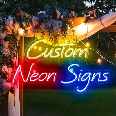 Kuning Oranyeu Hijau Strip Sumber Cahaya Acrylic Kamar Pesta Pernikahan Cahaya Led Neon Sign