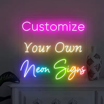 Penghematan Energi LED Neon Sign Square Neon Flex Sign Board Cut By Shape