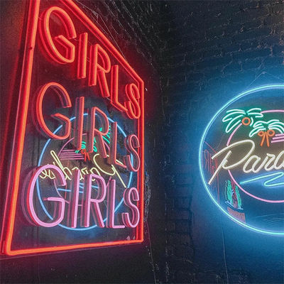 Acrylic LED Neon Light Disesuaikan Selamat Ulang Tahun Light Up Sign Untuk Acara